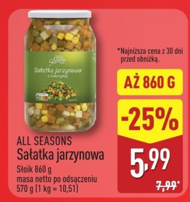 Sałatka jarzynowa  promocja w Aldi