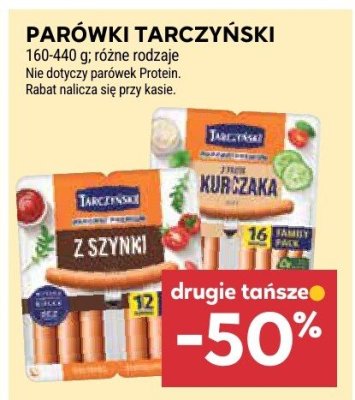 Parówki Tarczyński 160-440 g różne rodzaje promocja w Stokrotka