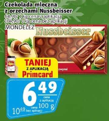 Czekolada mleczna z orzechami Nussbeisser MONDELEZ promocja w Prim Market