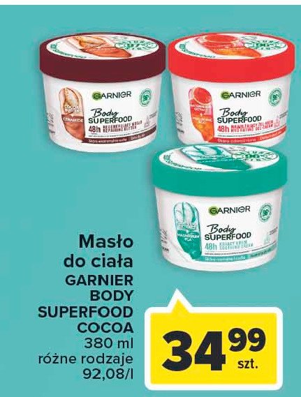 Masło aloesowe do ciała Garnier body superfood promocja