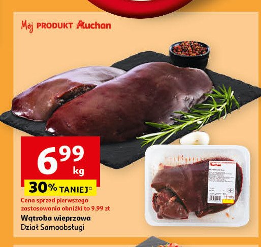 Wątroba wieprzowa Auchan różnorodne (logo czerwone) promocja