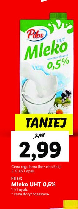 Mleko 0.5 % Pilos promocja