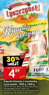 Kapusta kiszona z marchewką Łyszczyński promocja w Twój Market