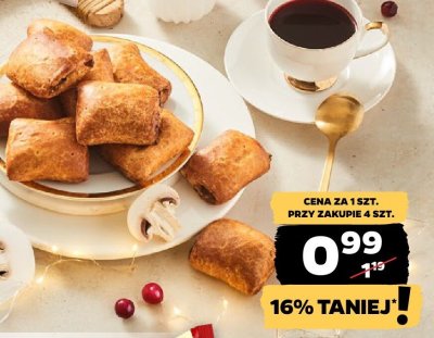 Miniciastko z kapustą i grzybami promocja w Netto