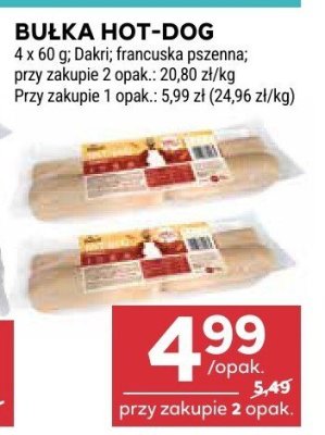 Bułka hot-dog Dąbki promocja w Stokrotka