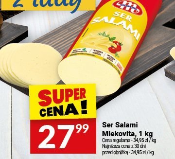 Ser Salami Mlekovita, 1 kg promocja w Twój Market