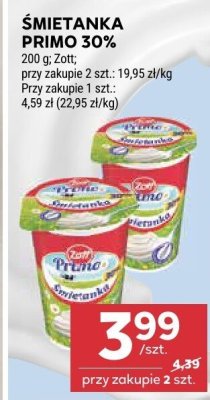 Śmietanka primo 50% promocja w Stokrotka