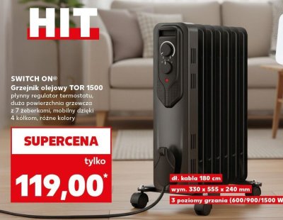 Grzejnik olejowy TOR 1500 promocja w Kaufland