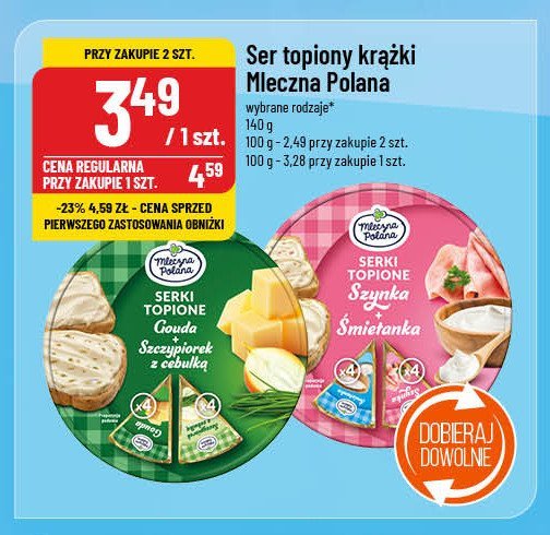 Ser topiony gouda + szczypiorek z cebulką Mleczna polana promocja w POLOmarket