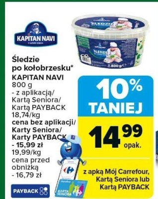 Śledzie po kołobrzesku Kapitan Navi promocja w Carrefour Market