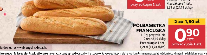 Półbagietka francuska promocja