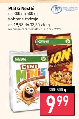 Płatki śniadaniowe granola Nestle lion promocja