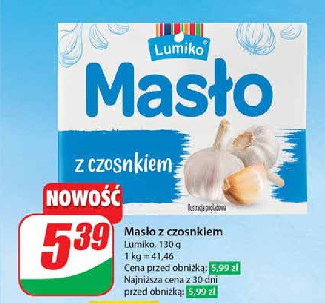 Masło z czosnkiem Lumiko promocja