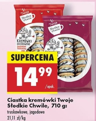 Ciastka kremówki dekorowane jagodowe Twoje słodkie chwile promocja