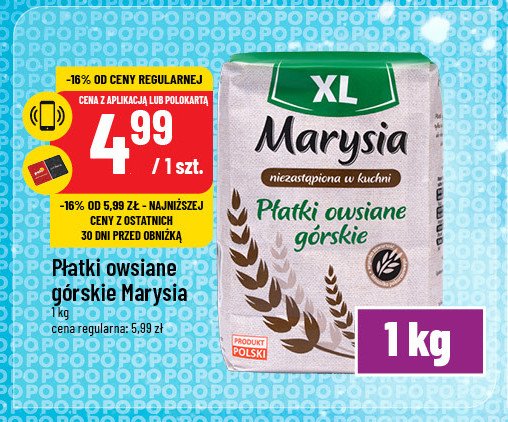 Płatki owsiane górskie Marysia promocja w POLOmarket