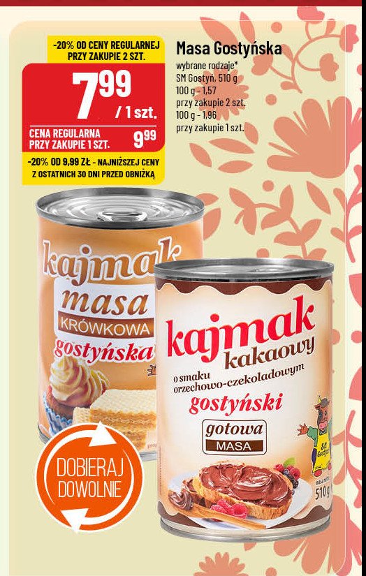 Kajmak masa krówkowa Gostyń promocja