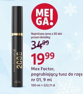 Pogrubiający tusz do rzęs Max Factor nr 01, 9 ml promocja w Rossmann