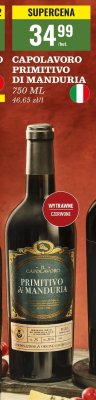 Wino Capolavoro Primitivo di Manduria 750 ML promocja w Biedronka