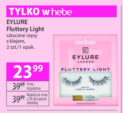 Sztuczne rzęsy fluttery light no. 117 Eylure promocja w Hebe