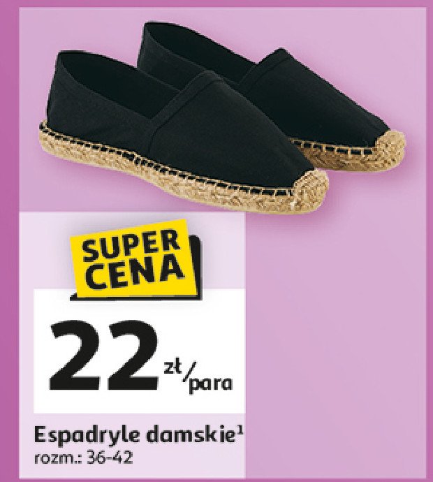 Espadryle damskie 36-42 promocja w Auchan