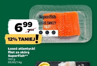 Łosoś atlantycki filet ze skórą promocja w Netto