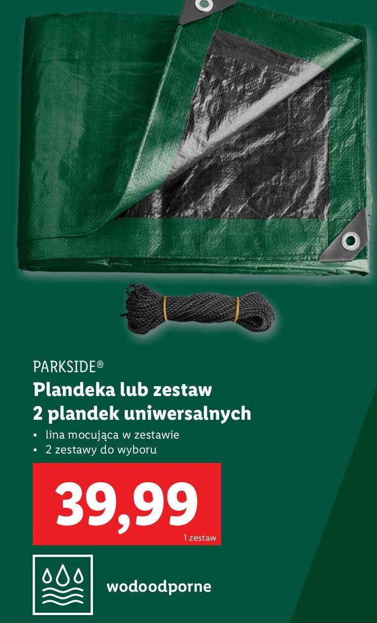 Plandeka uniwersalna 3 x 4 m Parkside promocja