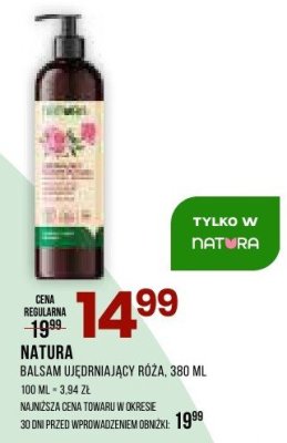 Balsam NATURA ujędrniający róża, 380 ml promocja w Drogerie Natura