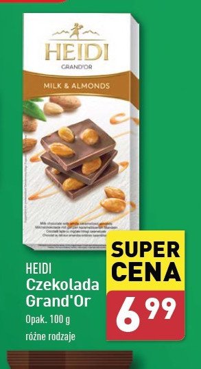 Czekolada mleczna z warstwą migdałów Heidi promocja