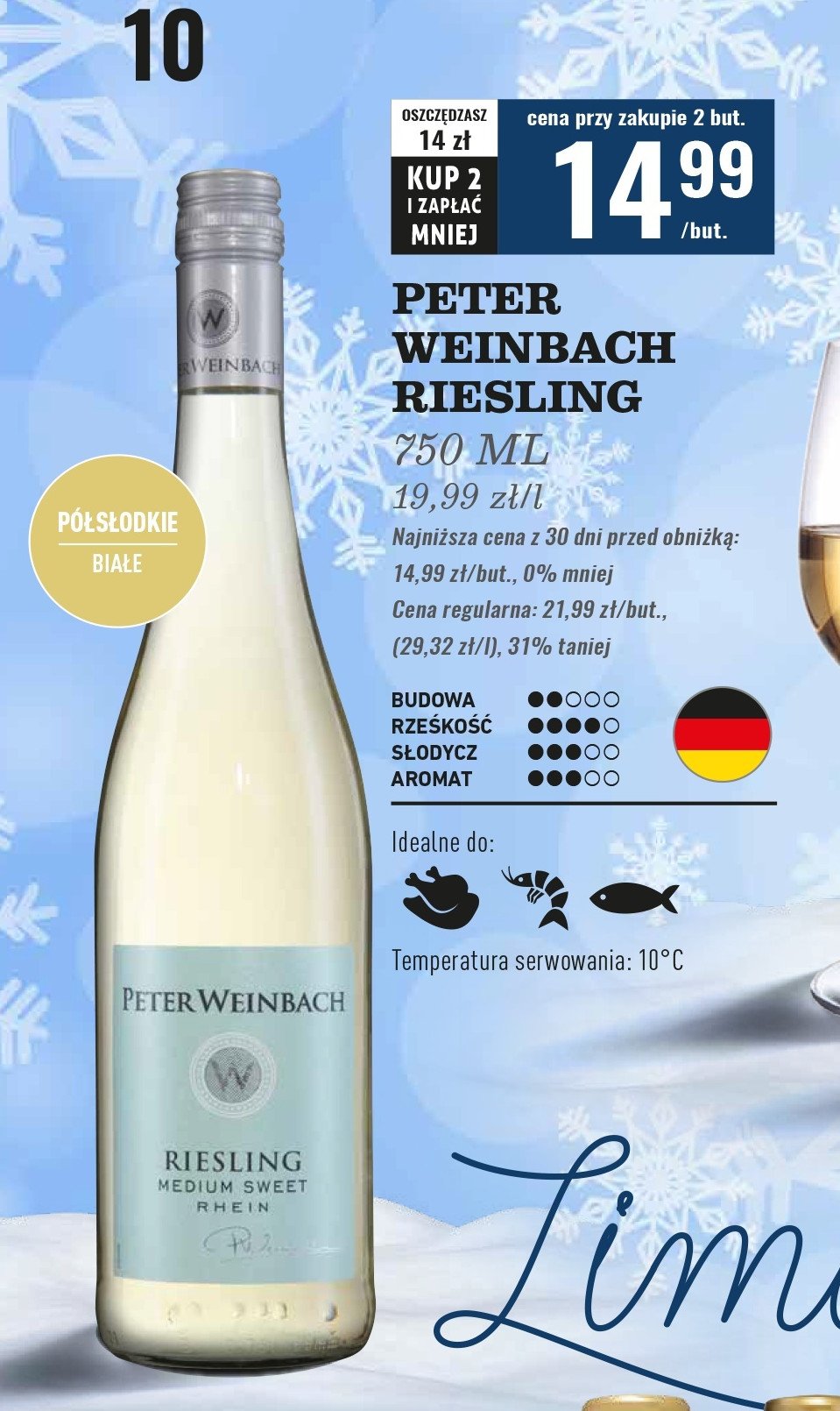 Wino PETER WEINBACH RIESLING promocja w Biedronka