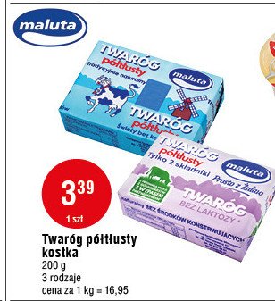 Twaróg półtłusty bez laktozy Maluta promocja