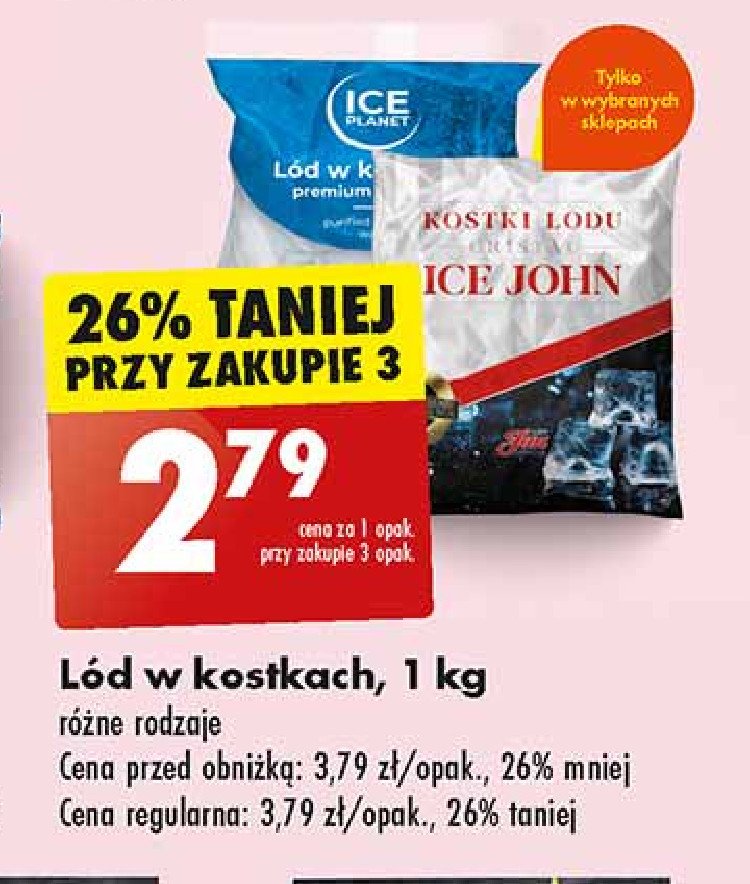 Lód w kostkach Ice planet promocja