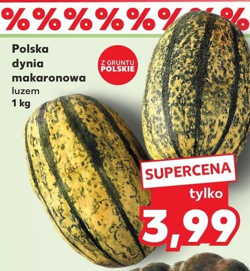 Dynia makaronowa polska promocja w Kaufland