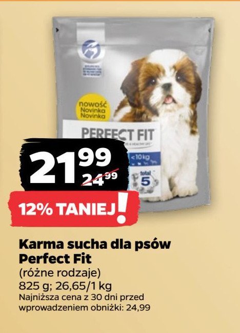 Karma dla psa junior xs/s Perfect fit promocja