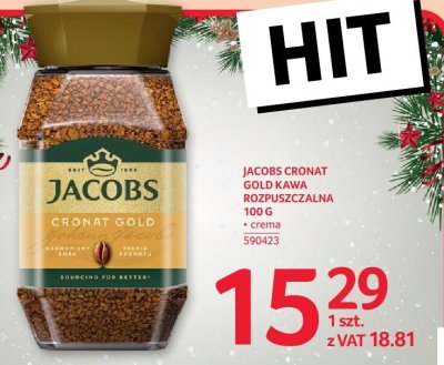 Kawa JACOBS CRONAT GOLD rozpuszczalna 100 g promocja w Selgros