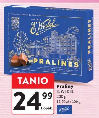 Praliny E. WEDEL, 200 g, 12,50 zł / 100 g promocja w Intermarche