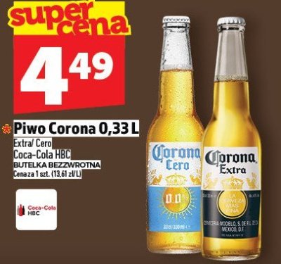Piwo Corona 0,33L promocja w TOPAZ