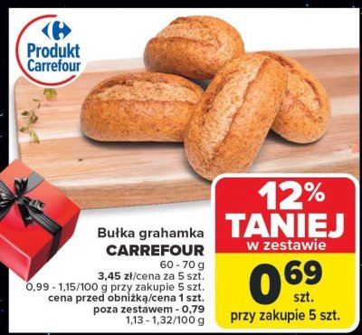 Bułka grahamka  promocja w Carrefour
