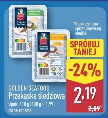 Przekąska śledziowa  promocja w Aldi