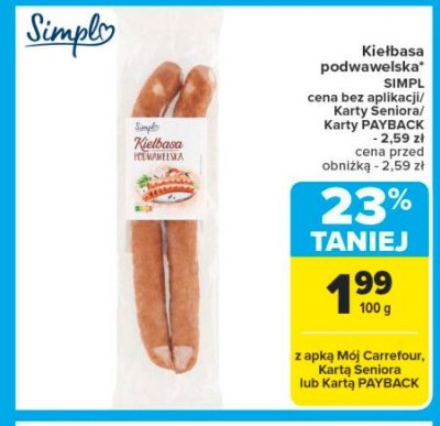 Kiełbasa podwawelska Simpl promocja