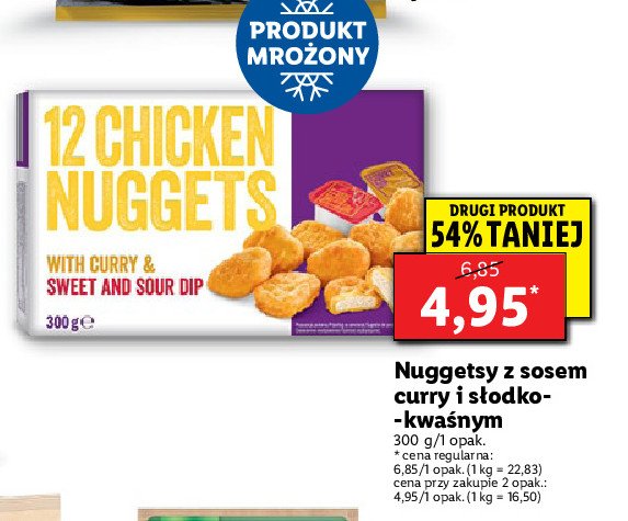Nuggetsy z sosem curry i słodko-kwaśnym promocja