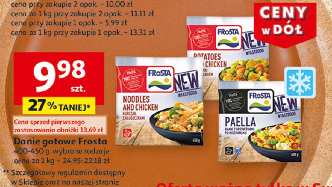 Noodles & chicken Frosta promocja