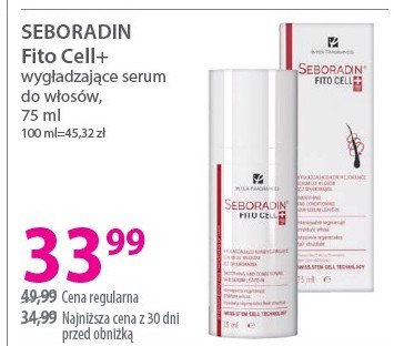 Serum wygładzające Seboradin fitocell promocja