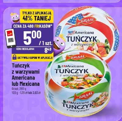 Tuńczyk z warzywami Americana lub Mexicana Graal promocja w POLOmarket