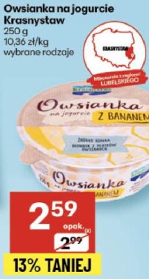 Owsianka na jogurcie Krasustaw promocja w Delikatesy Centrum