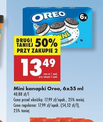 Lody mini kanapki Oreo ice cream promocja