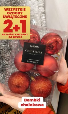 Bombki choinkowe 6x80mm promocja w Twój Market