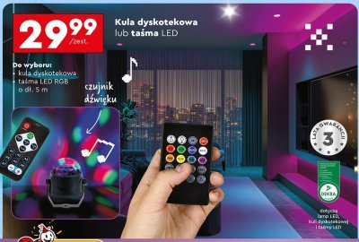 Kula dyskotekowa lub taśma LED promocja w Biedronka
