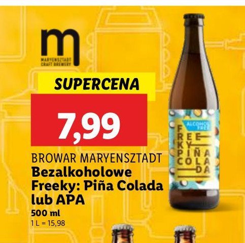 Piwo freeky pinacolada Maryensztadt promocja w Lidl