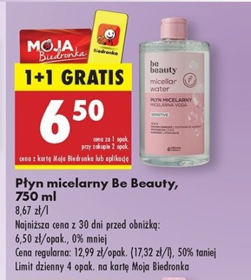 Płyn micelarny sensitive Be beauty Be beauty care promocja