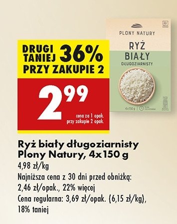 Ryż biały długoziarnisty Plony natury promocja